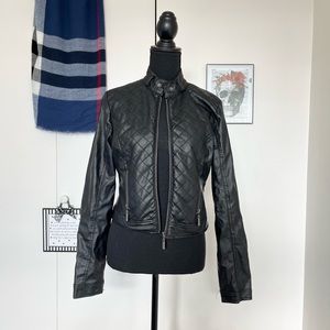 Rue21 Black Faux Leather Moto Jacket